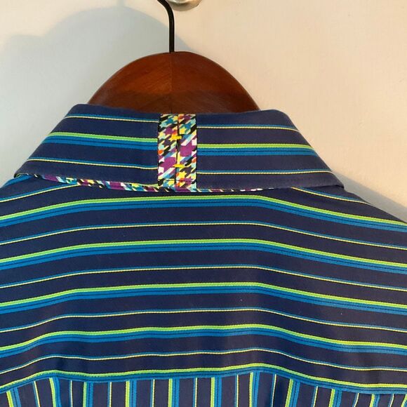 Robert Graham X Multicolor Abstract Contrasting Cuff, Large. Perfect - Picture 7 of 12